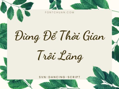 Font SVN Dancing Script Việt Hóa