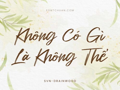 Font SVN Drainwood Việt Hóa