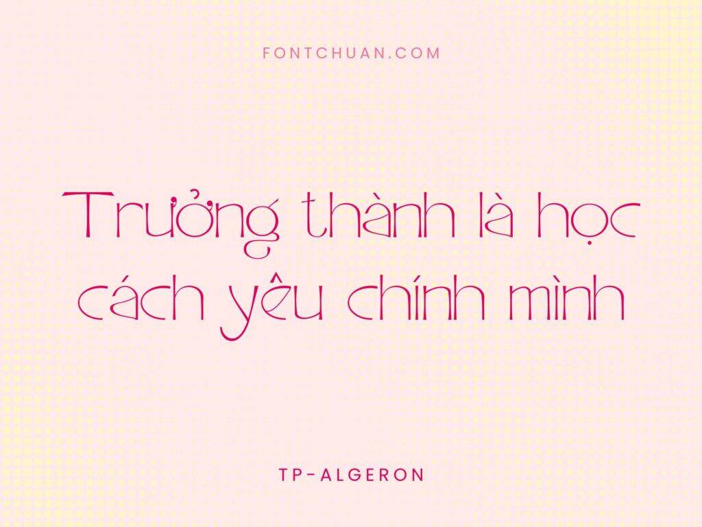 Font TP Algeron Việt Hóa