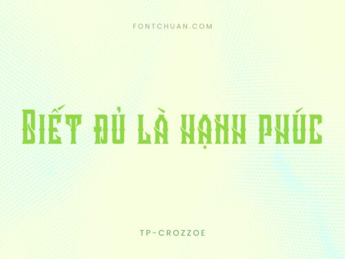 Font TP Crozzoe Việt Hóa