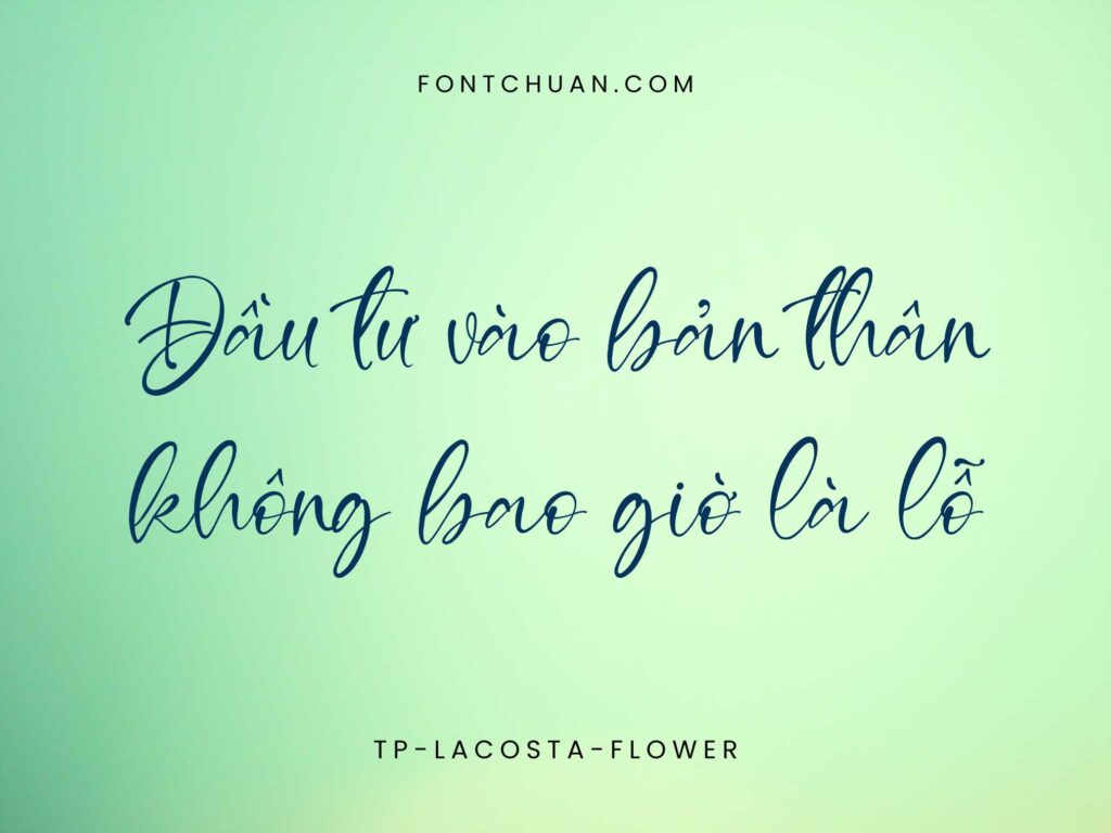 Font TP Lacosta Flower Việt Hóa