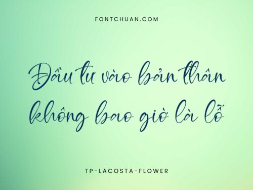 Font TP Lacosta Flower Việt Hóa