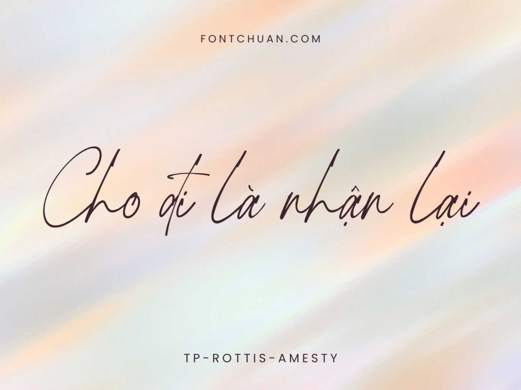 Font TP Rottis Amesty Việt Hóa
