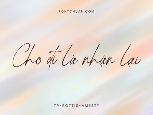 Font TP Rottis Amesty Việt Hóa