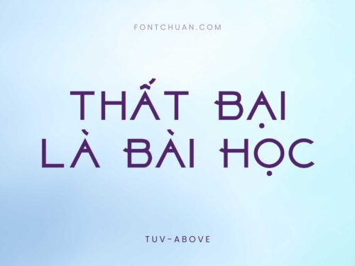 Font TUV Above Trọn Bộ Việt Hóa