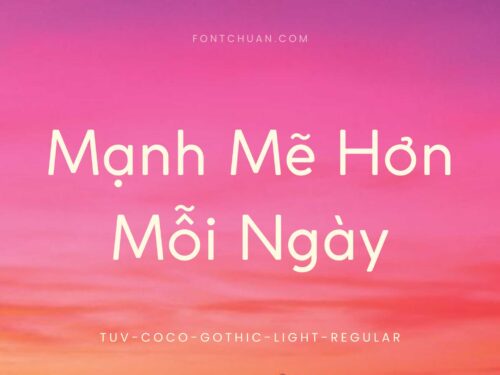 Font TUV Coco Gothic Light Và Regular Việt Hóa