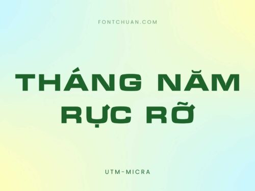 Font UTM Micra Việt Hóa