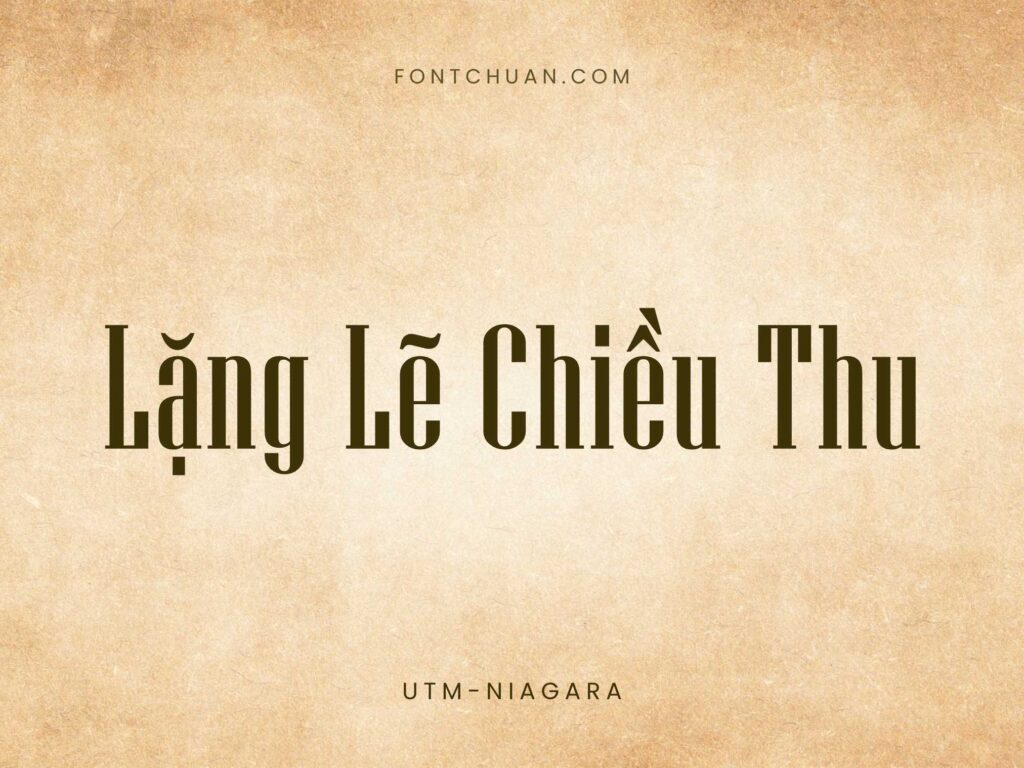 Font UTM Niagara Việt Hóa