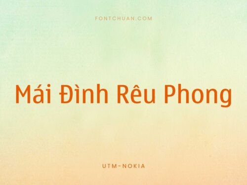 Font UTM Nokia Trọn Bộ Việt Hóa