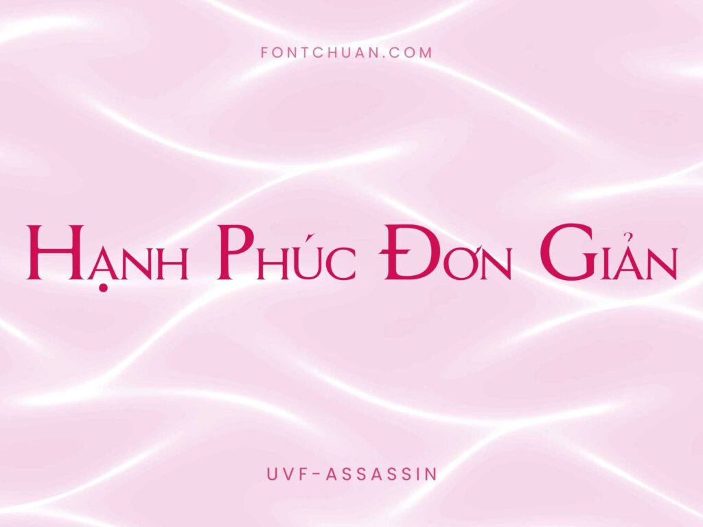 Font UVF Assassin Việt Hóa