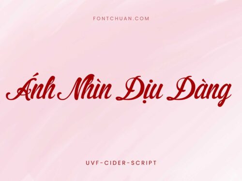 Font UVF Cider Script Việt Hóa