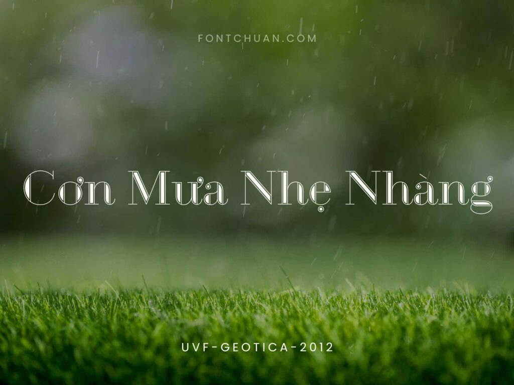 Font UVF Geotica 2012 Việt Hóa