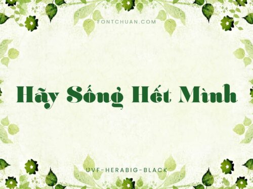 Font UVF Hera Big Black Việt Hóa