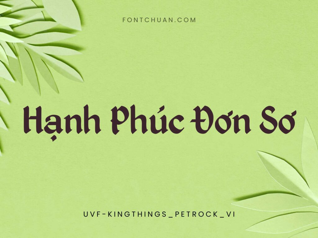 Font Kingthings Petrock Vi Việt Hóa