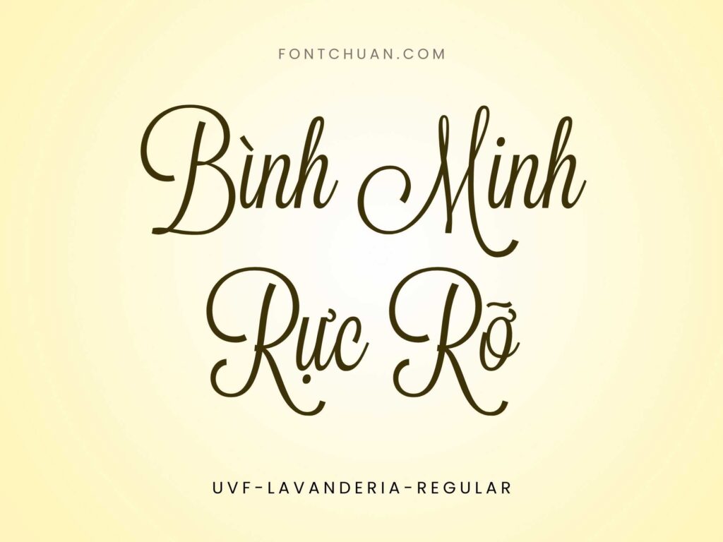 Font UVF Lavanderia Việt Hóa