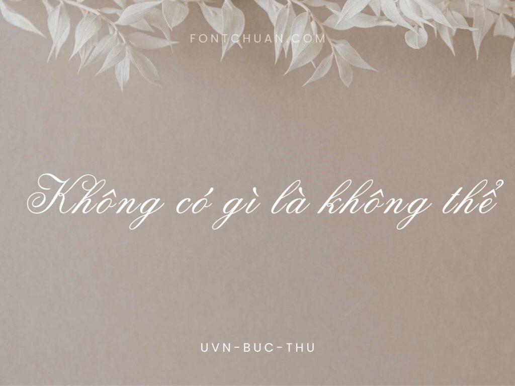 Font UVN Buc Thu Việt Hóa