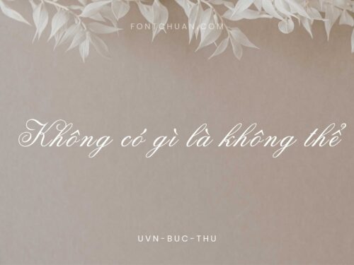 Font UVN Buc Thu Việt Hóa