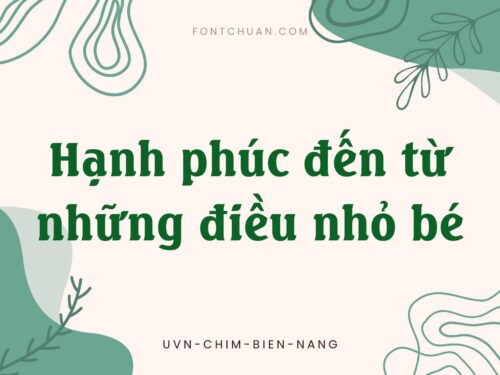 Font UVN Chim Bien Nang Việt Hóa