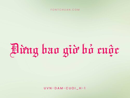 Font UVN Dam Cuoi Hep Việt Hóa
