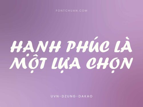 Font UVN Dzungdakao Việt Hóa