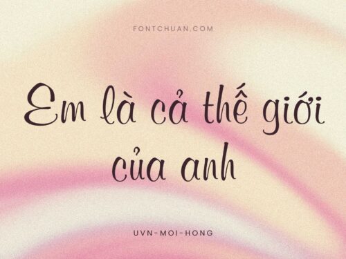 Font UVN Moi Hong Việt Hóa