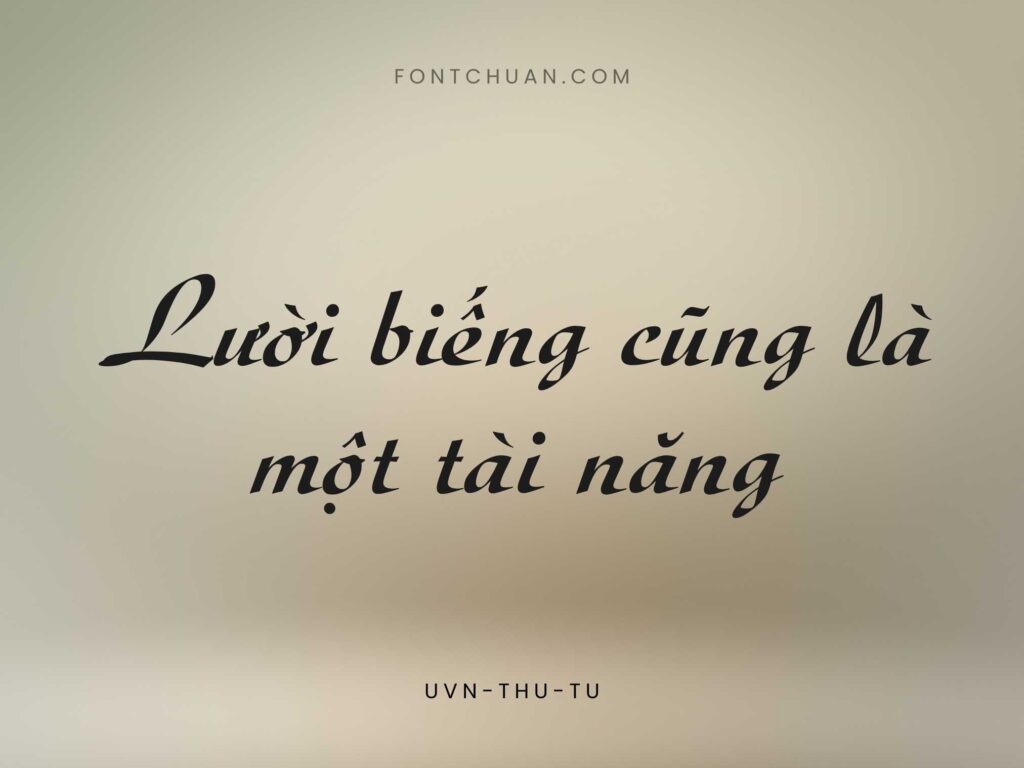 Font UVN Thu Tu Việt Hóa