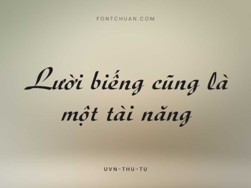 Font UVN Thu Tu Việt Hóa