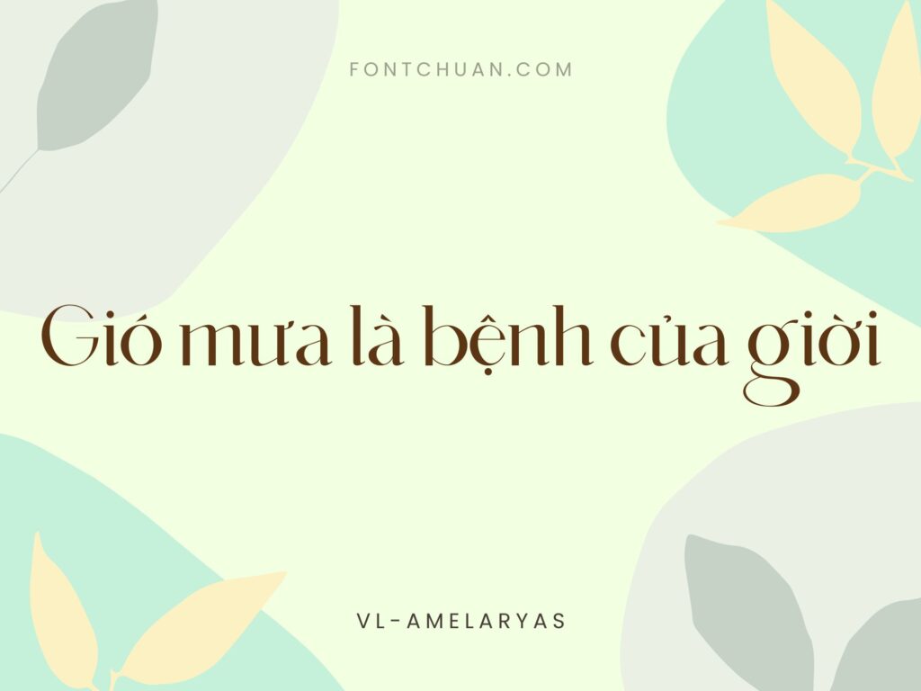 Font VL Amelaryas Việt Hóa