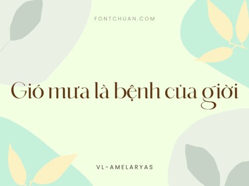 Font VL Amelaryas Việt Hóa