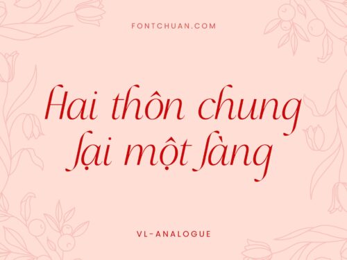 Font VL Analogue Trọn Bộ Việt Hóa