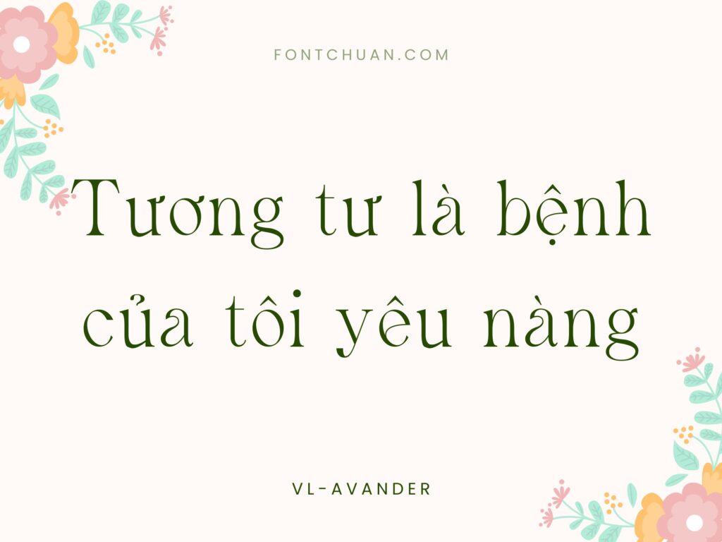 Font VL Avander Việt Hóa