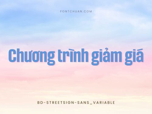 Font  Bd Streetsign Sans (Streetsign Sans 2.0 ) Font Tiếng Việt