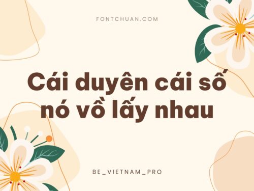 Font Be Vietnam Pro