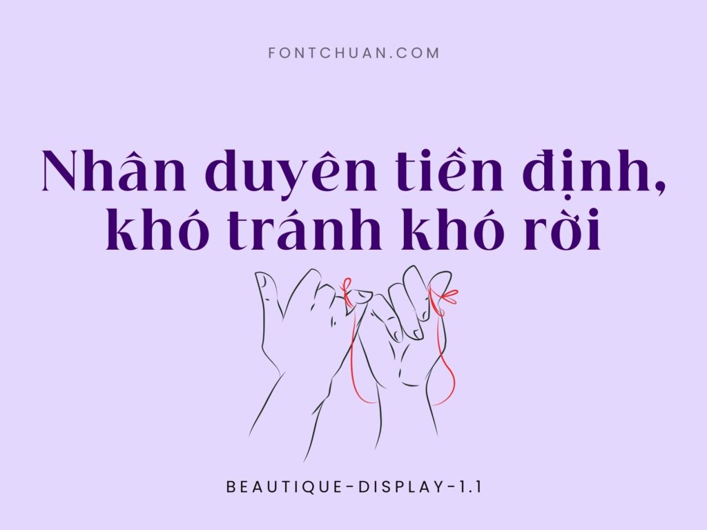 Font  Beautique Display 1.1 Font Tiếng Việt