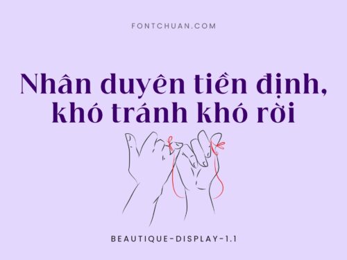 Font  Beautique Display 1.1 Font Tiếng Việt