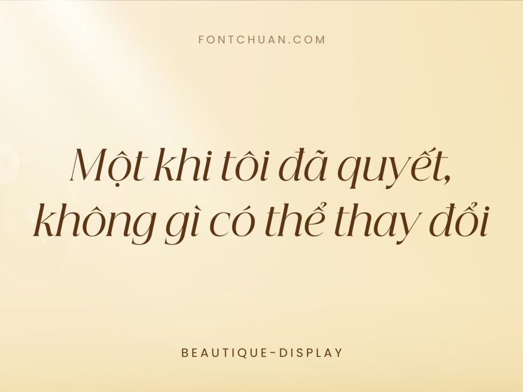 Font Beautique Display Font Tiếng Việt