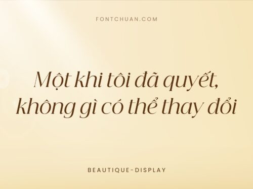 Font Beautique Display Font Tiếng Việt