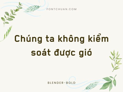 Font Blender Book Việt Hóa