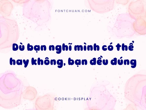 Font  Cookii Font Tiếng Việt