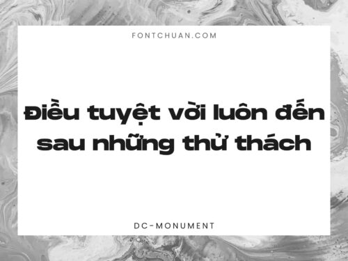 Font Dc-Monument Việt Hóa