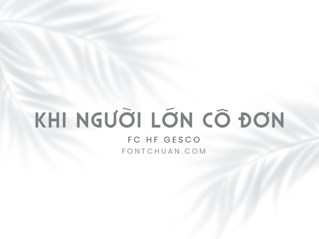 Font FC HF Gesco Việt Hóa