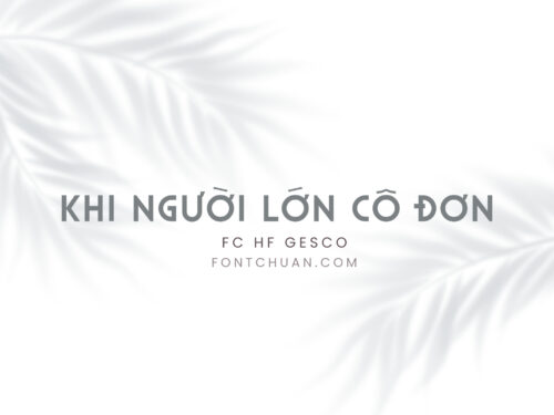 Font FC HF Gesco Việt Hóa