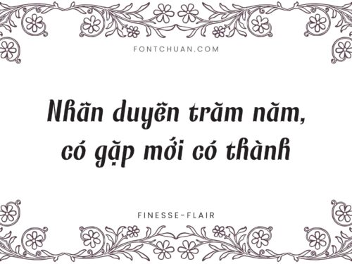 Font  Finesse Font Tiếng Việt