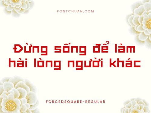Font Force Square Việt Hóa