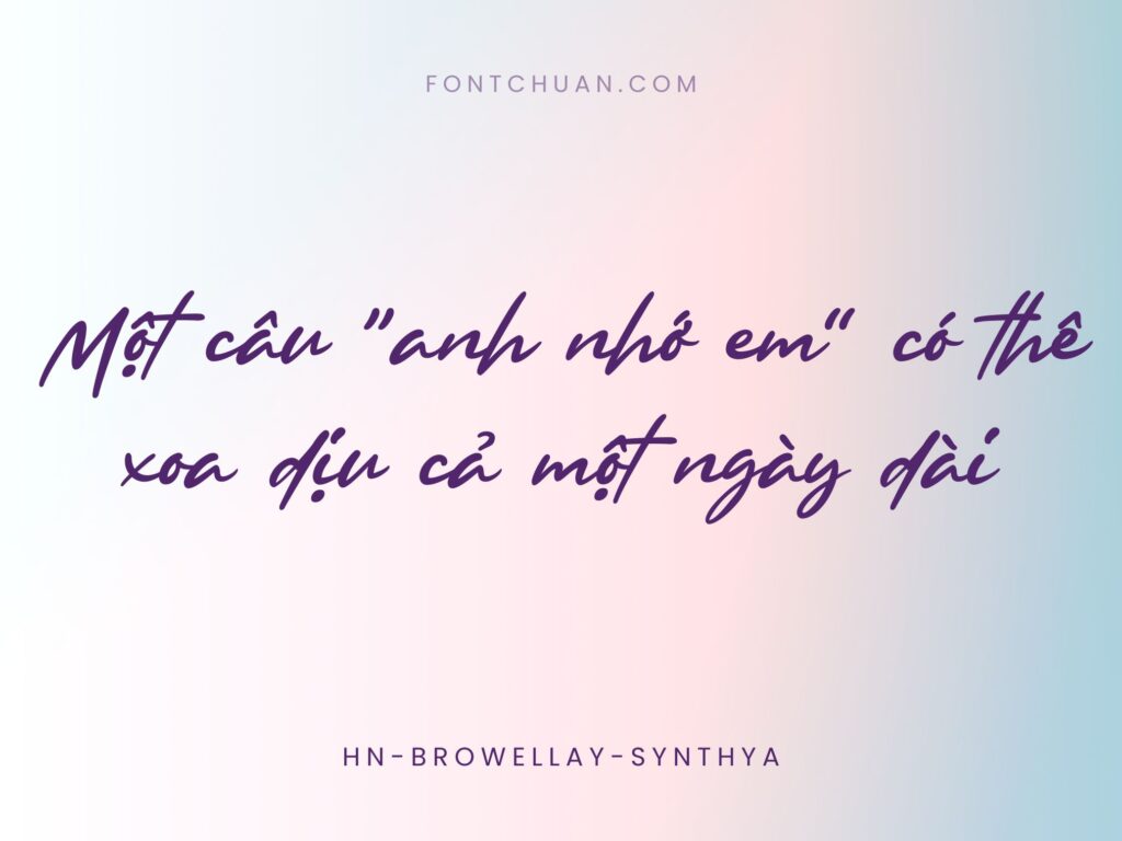 Font Browellay Synthya Việt Hóa
