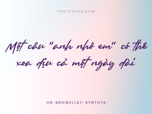 Font Browellay Synthya Việt Hóa