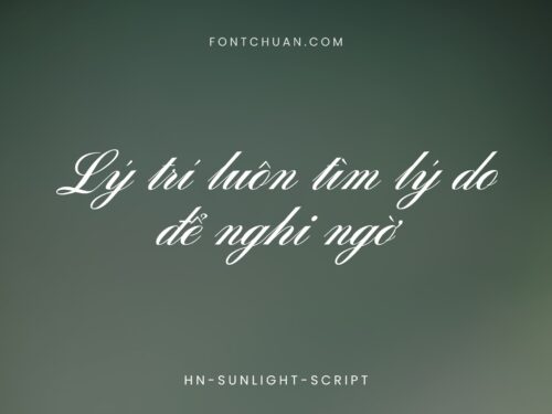Font Sunlight Script Việt Hóa