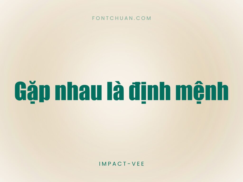 Font Impact Vee Việt Hóa