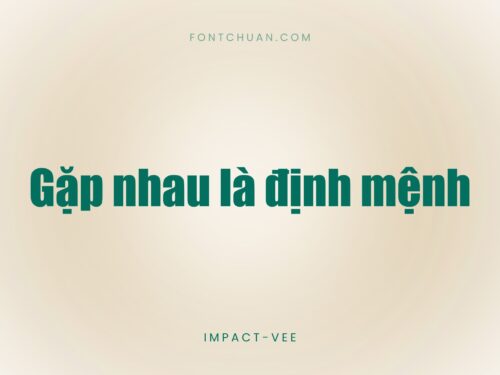 Font Impact Vee Việt Hóa