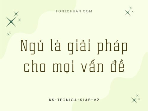 Font Ks Tecnica Slab V2 Việt Hóa